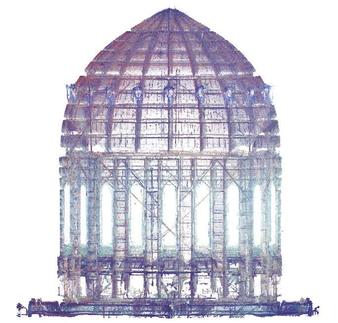 Point cloud of a FARO focus 3D church dome scan