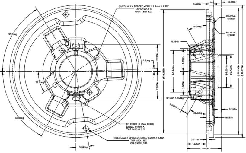 Impeller Line Drawing