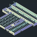 warehouse 3D scan and CAD model