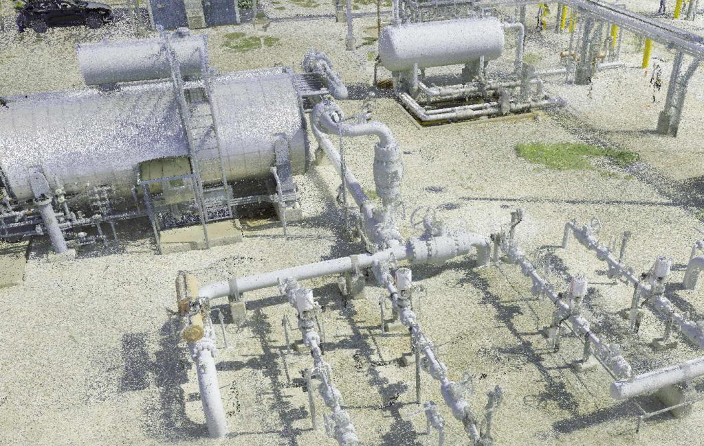 Gas plant 3D scan point cloud