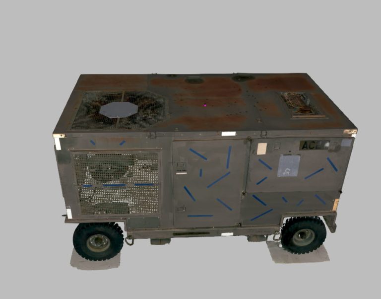 3D laser scan of aircraft service cart