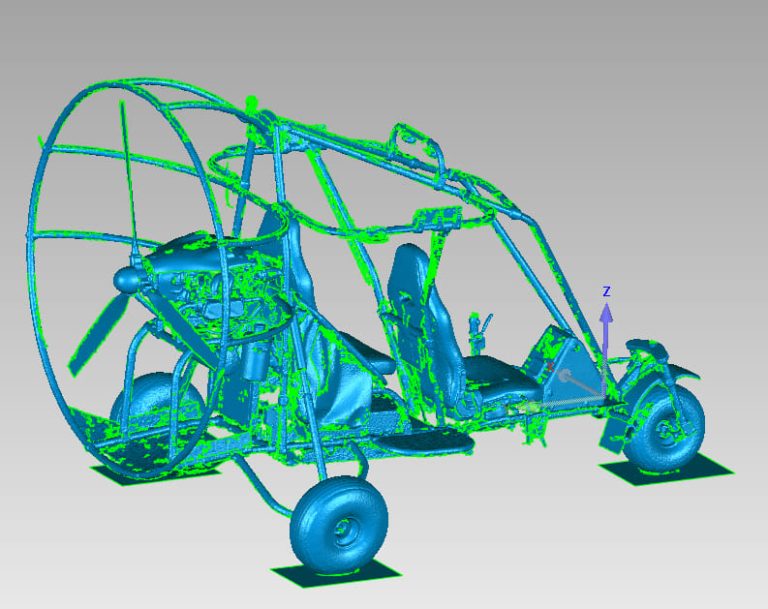 3D laser scan of powered parachute