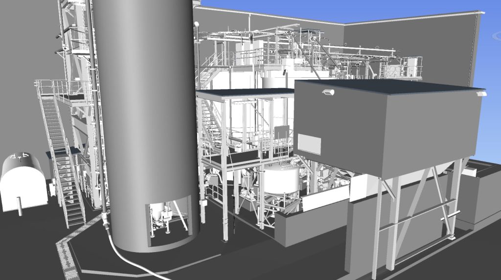 3D laser scan of water treatment plant