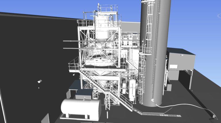 3D laser scan of water treatment plant