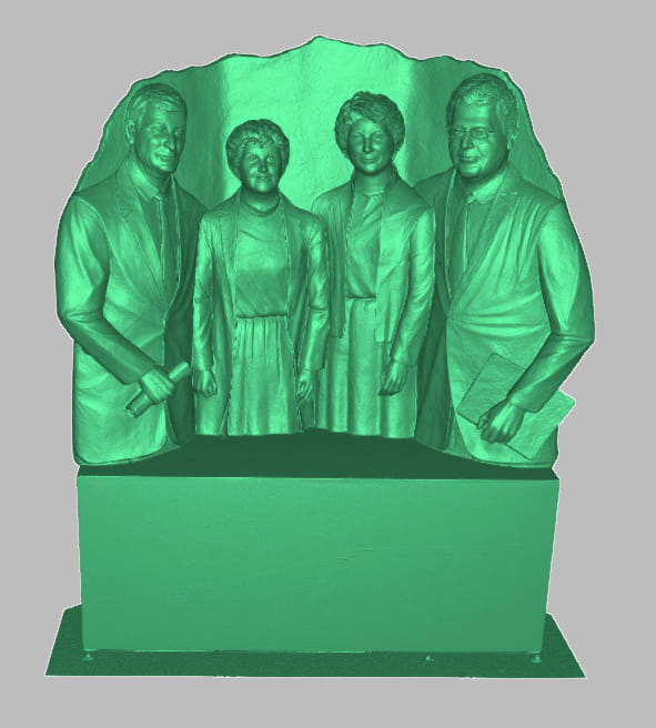 3D laser scan of sculpture